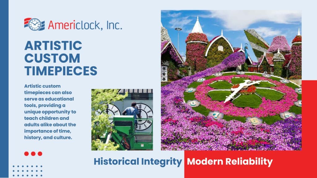 Artistic Custom Timepieces with a floral clock