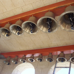 Hanging bronze church bells